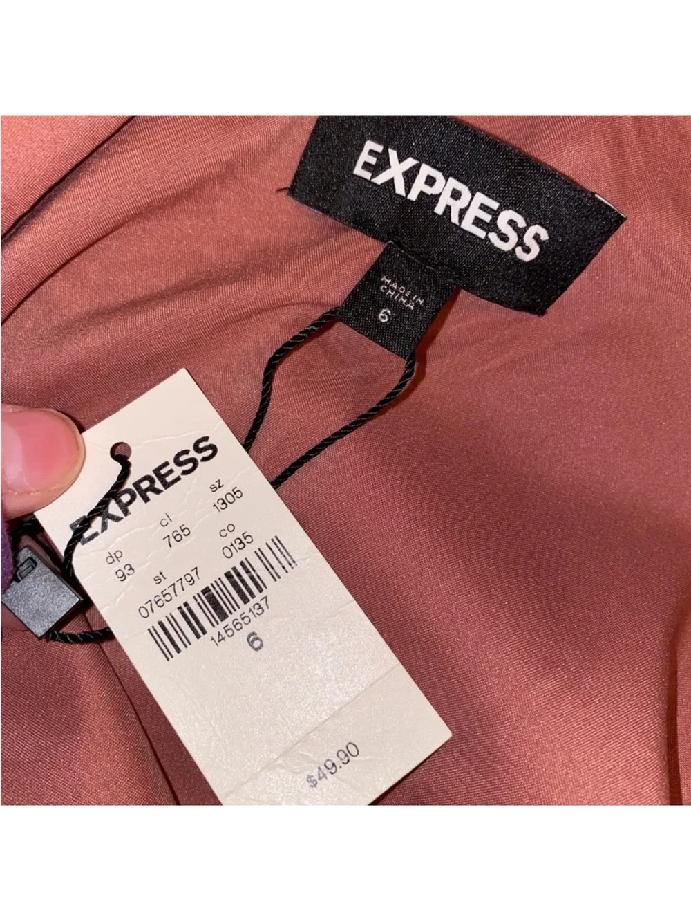 Express Copper Satin Mini Skirt